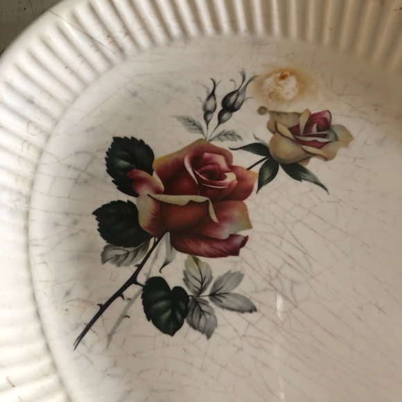 Vintage Serving Platter w Rose Motif - Picture 2 of 6
